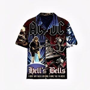 CAMISA HAWAIANA ROCK BAND AC/DC