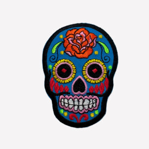 PARCHE SKULL MEXICAN BLUE