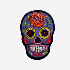 PARCHE SKULL MEXICAN LILA