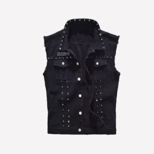 CHALECO TEJANO NEGRO REMACHES